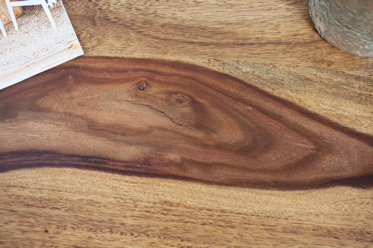 Mesa de centro de madera maciza de diseño Casa Padrino nature 120 x 40 cm - mesa de salón