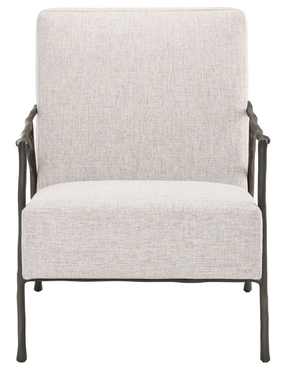 Casa Padrino sill¨®n de lujo natural / bronce 63 x 81 x A. 82 cm - Sill¨®n de Sal¨®n - Sill¨®n de Hotel - Muebles de Lujo