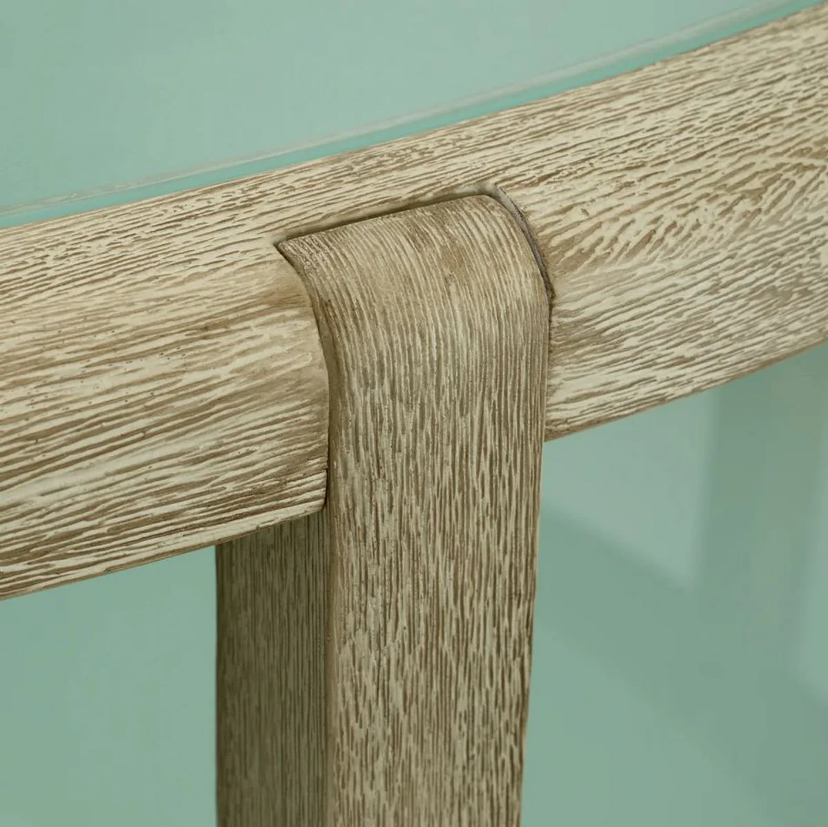 Casa Padrino mesa de centro de jard¨ªn de lujo en teca con tablero de vidrio marr¨®n antiguo / vidrio esmerilado ? 120 cm