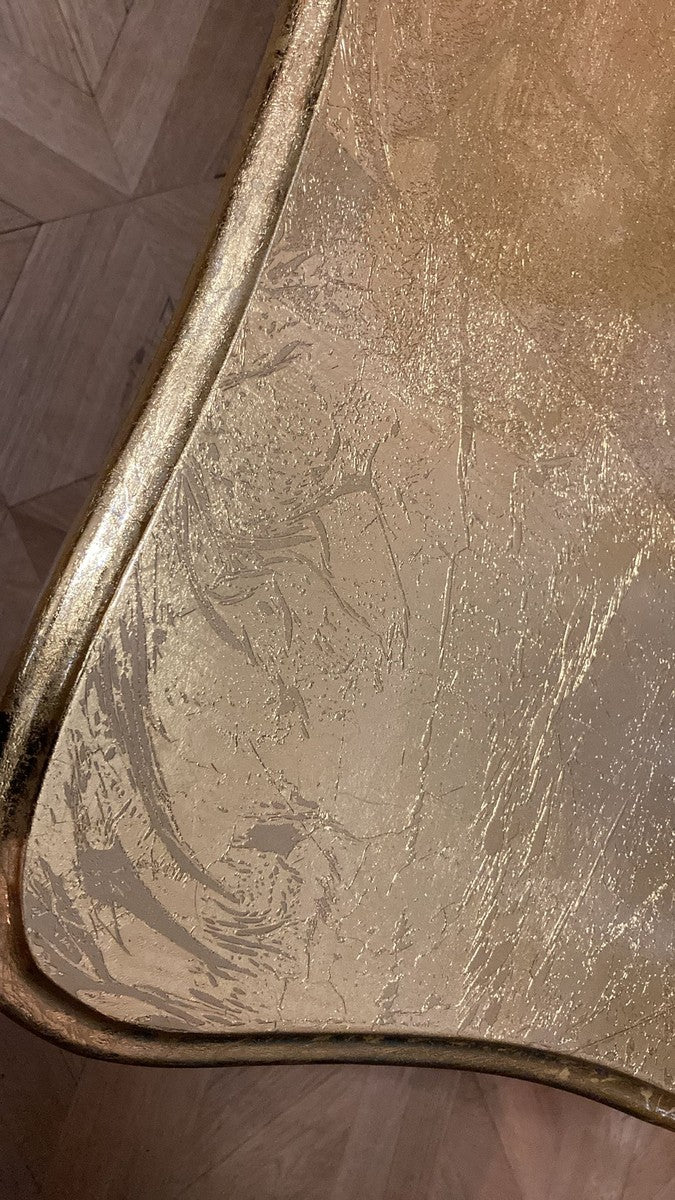 Casa Padrino mesa de centro barroco de lujo oro antiguo - Mesa de sal¨®n rectangular de madera maciza en estilo barroco - Muebles barrocos - Muebles de lujo en estilo barroco