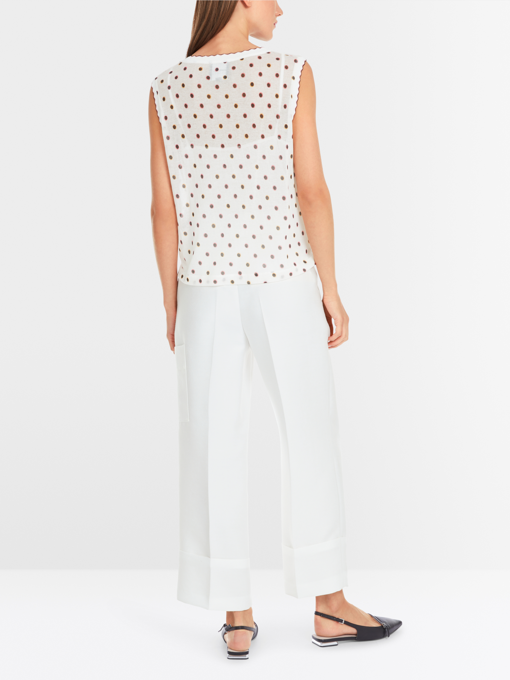 Marc-Cain Knitted in Germany Top with Polka Dots