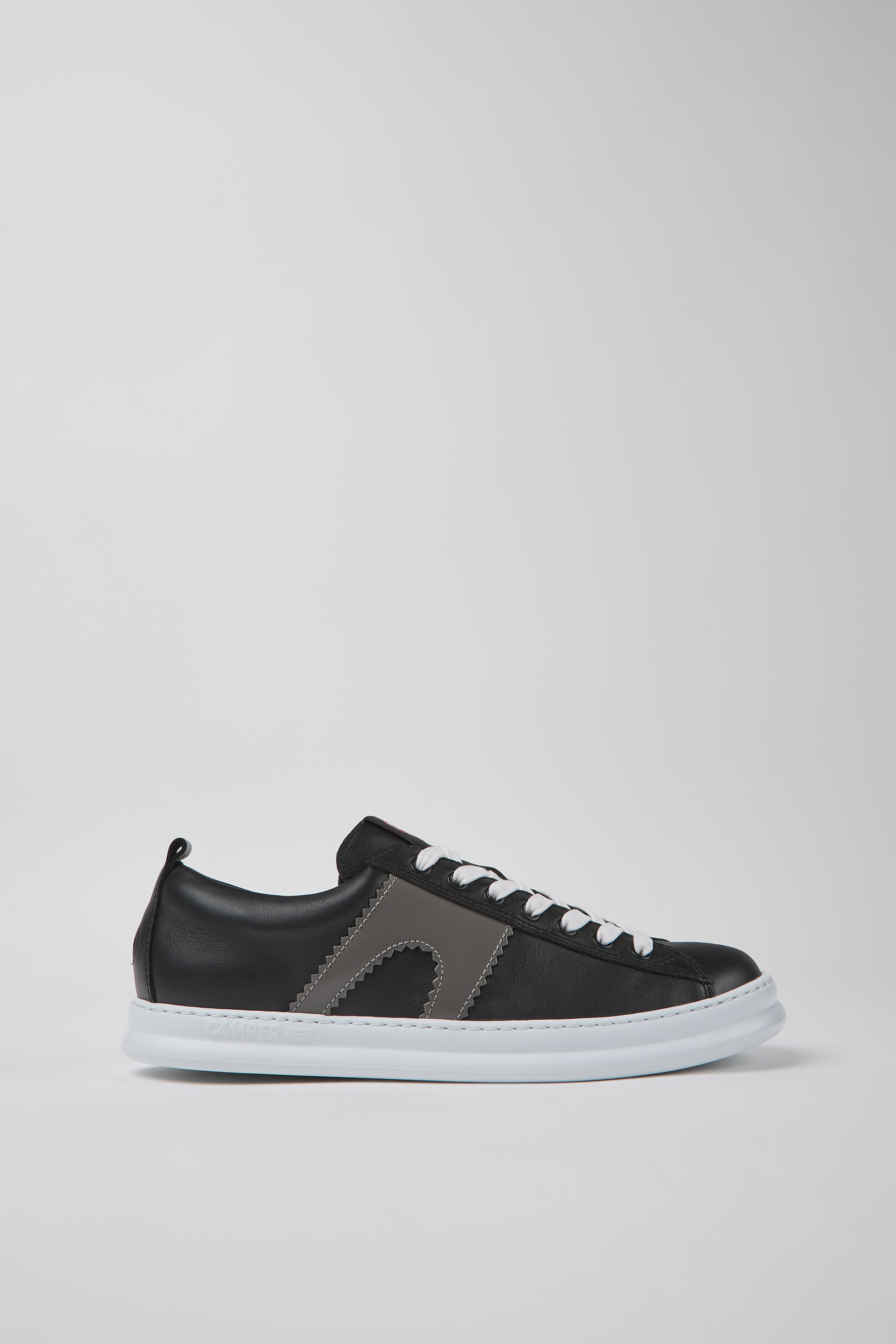 Runner - Black leather sneakers for men
