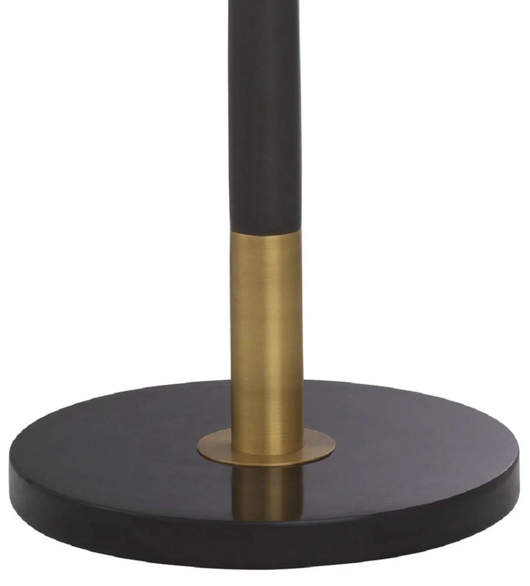 Casa Padrino lámpara de pie de lujo latón antiguo / negro / blanco 61 x 35 x A. 181,5 cm - Lámpara de pie de latón con pantalla de vidrio y base de mármol - Colección de Lujo