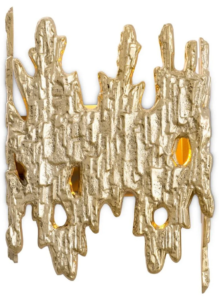 Casa Padrino l¨¢mpara de pared de dise?o de lujo oro 21 x 10,5 x A. 28 cm - L¨¢mpara de pared de sal¨®n - L¨¢mpara de pared de hotel - L¨¢mpara de pared de restaurante - Luces de lujo