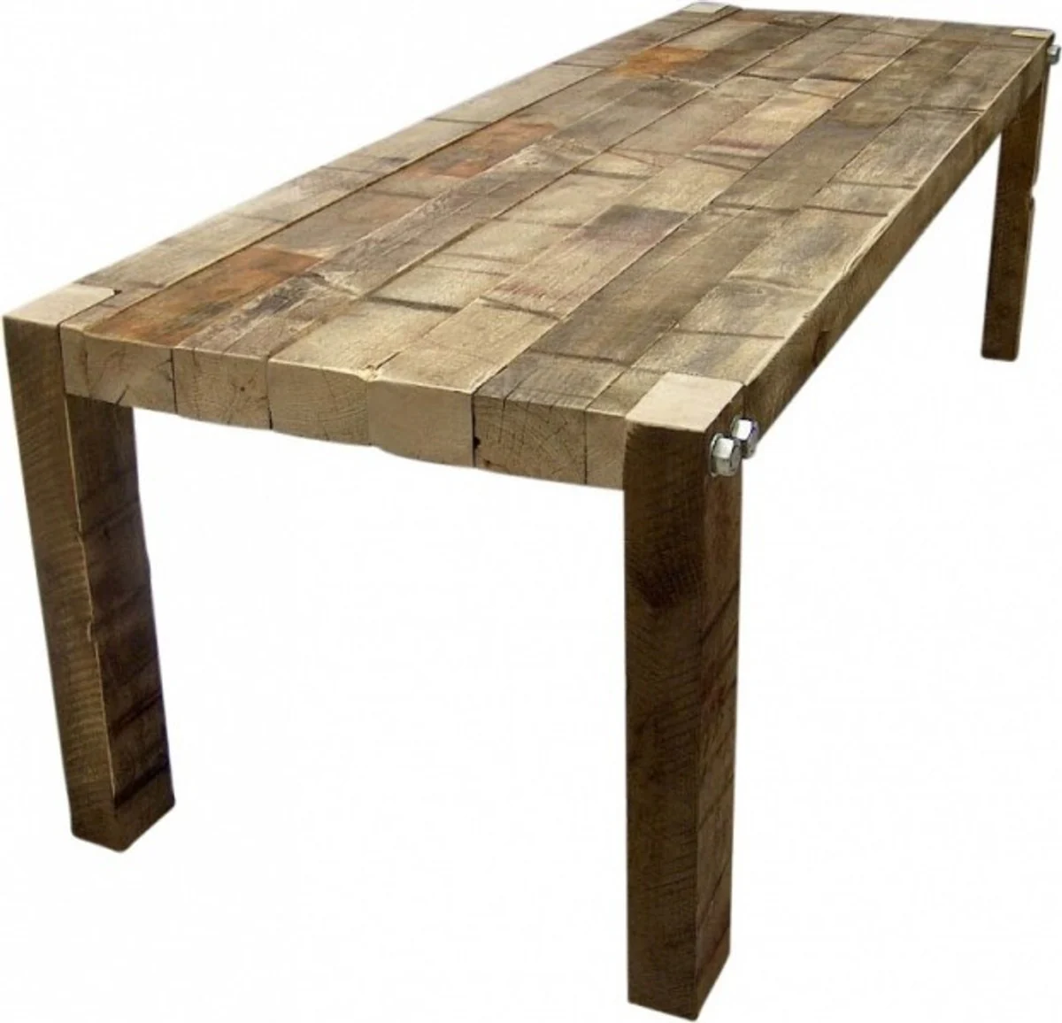 Casa Padrino solid wood dining table pine Massif 200 cm - Heavy construction - Rustic