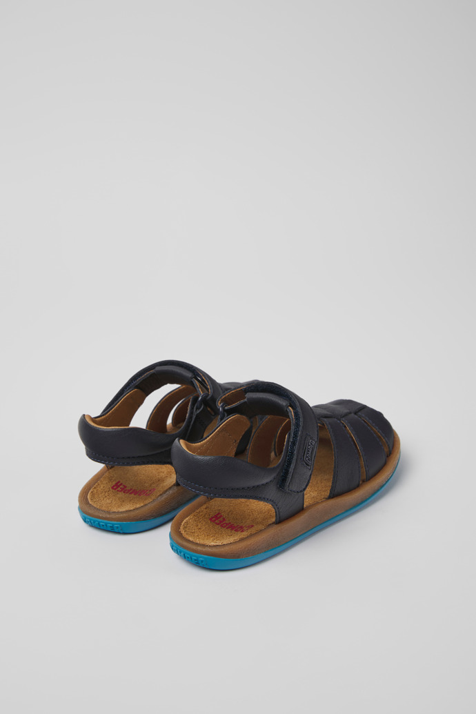 Bicho Blue leather sandals for boys