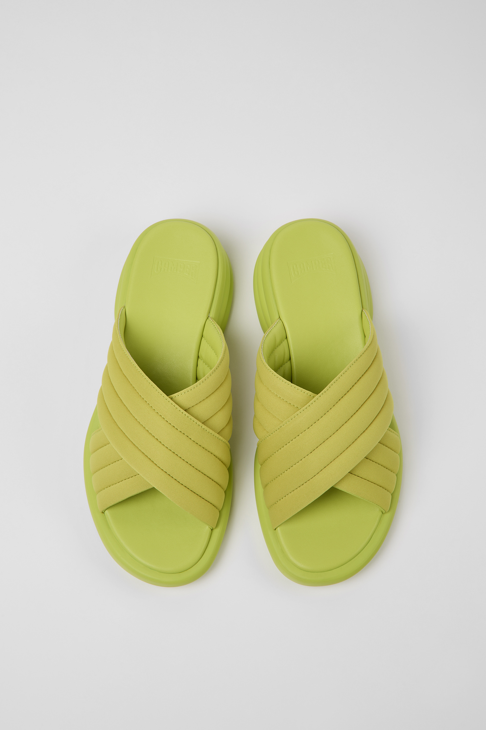 Spiro - Green textile sandals for women