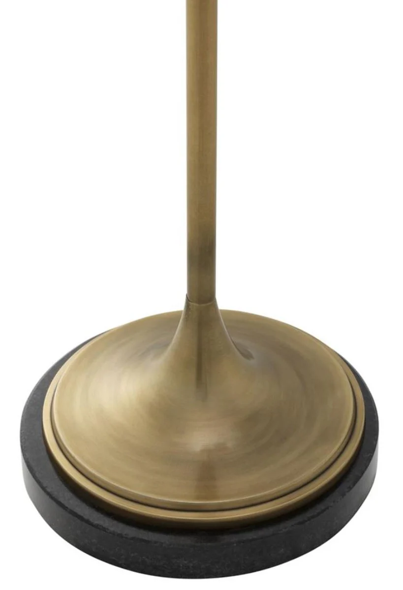 Casa Padrino lámpara de pie latón antiguo / negro Ø 32 x H. 140 cm - Muebles de Lujo