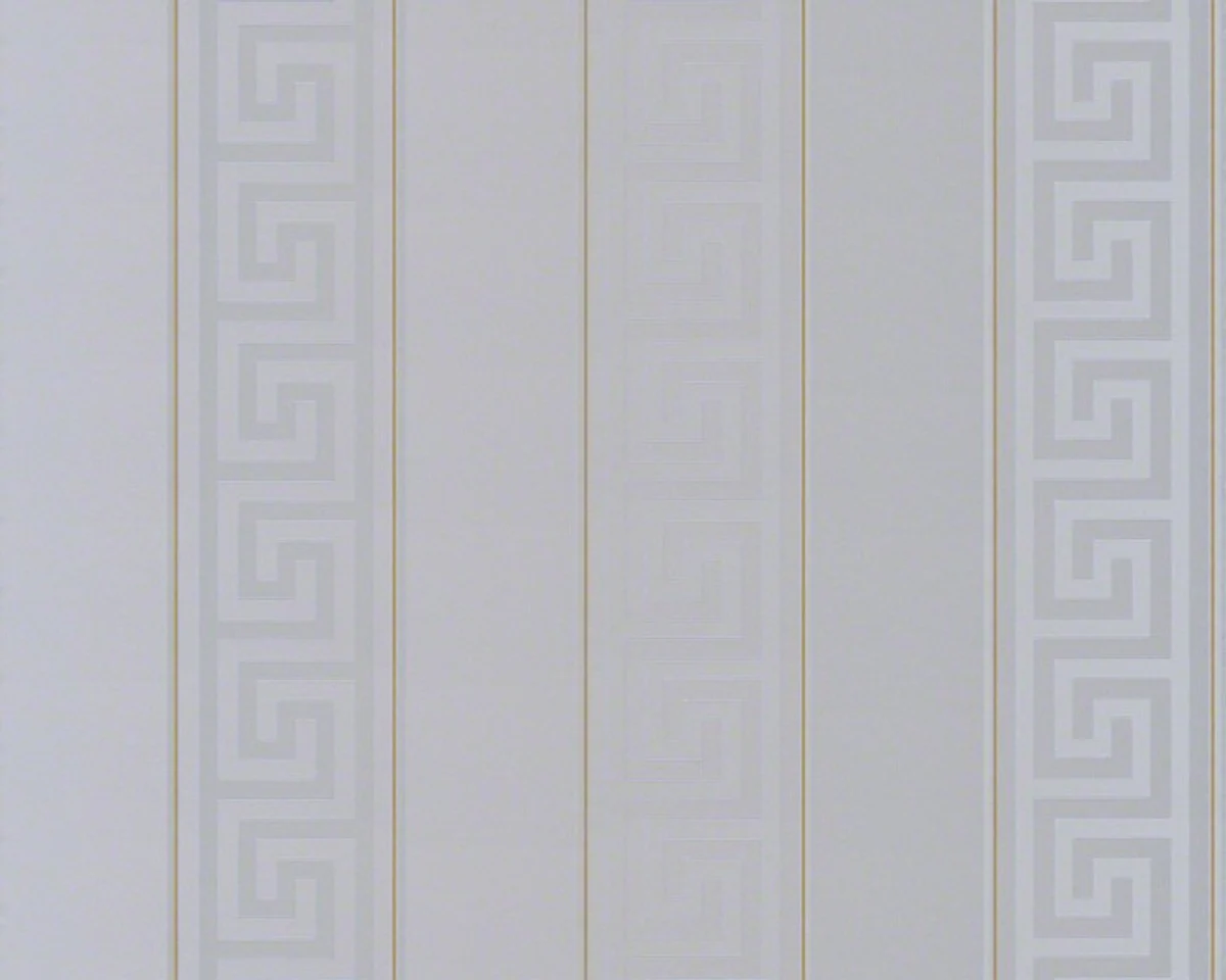 Versace Home Collection Baroque wallpaper 935245 Art Nouveau woven wallpaper non-woven wallpaper meandering stripe pattern Silver
