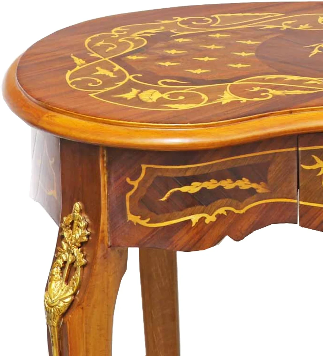 Mesa Barroca Side Side con Cajonera Marr¨®n Embutida - Mesa Lateral Estilo Antiguo - Mesa Telef¨®nica - Muebles