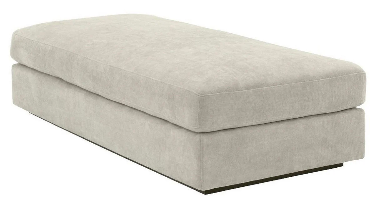 Casa Padrino taburete para los pies de sal¨®n de lujo arena / negro 178 x 83 x H. 40 cm - Calidad de Lujo