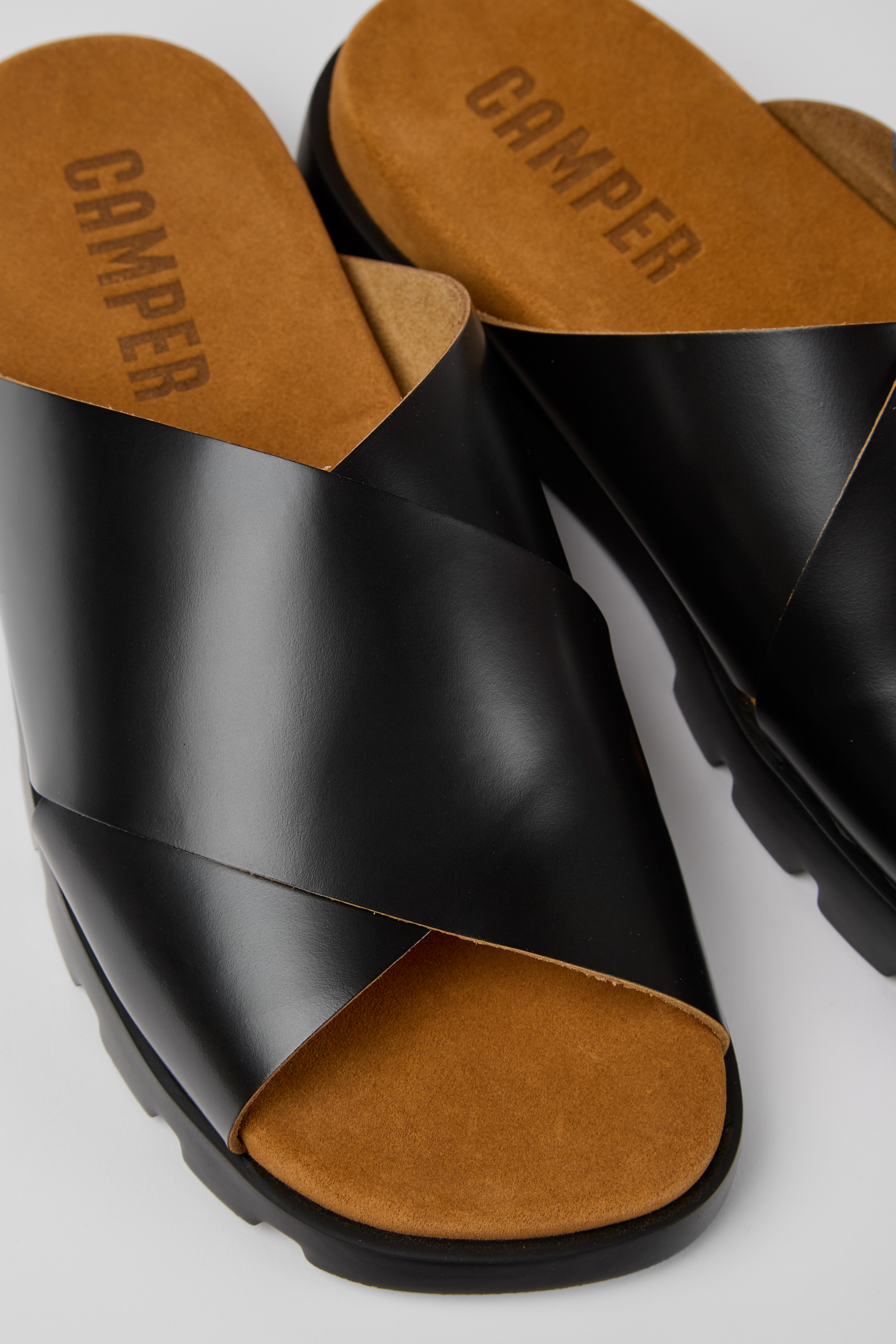 Brutus Sandal - Black leather sandals for men