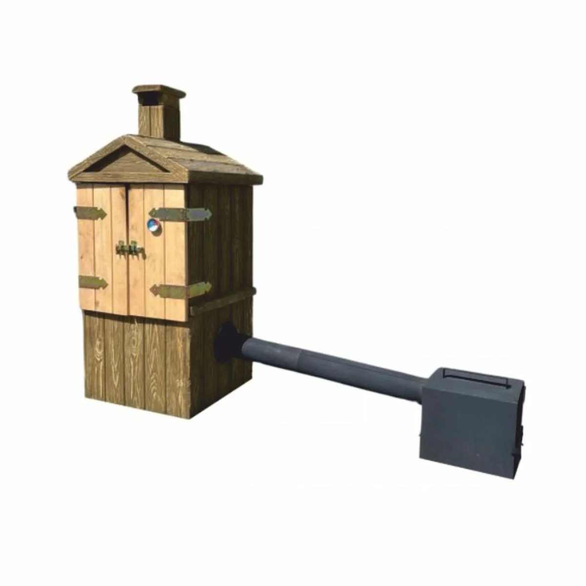 Casa Padrino chimenea de fumar de hormig¨®n de lujo con aspecto de madera marr¨®n / natural A. 132 cm