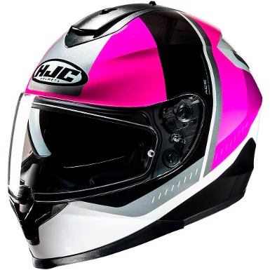 CASCO HJC C70N ALIA - NEGRO / BLANCO / ROSA