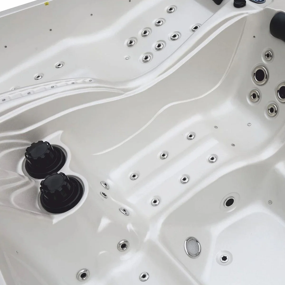 Casa Padrino jacuzzi exterior de lujo blanco / negro 320 cm - Ba?era de hidromasaje en el jard¨ªn
