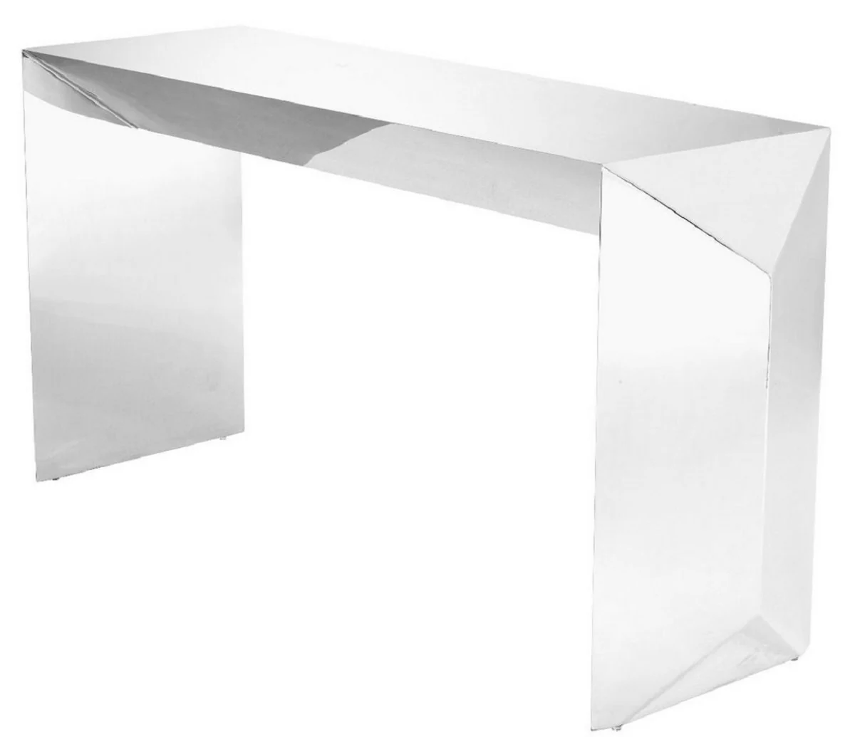Casa Padrino consola de lujo plata 155 x 45 x H. 76 cm - Mesa Consola de Acero Inoxidable - Calidad de Lujo