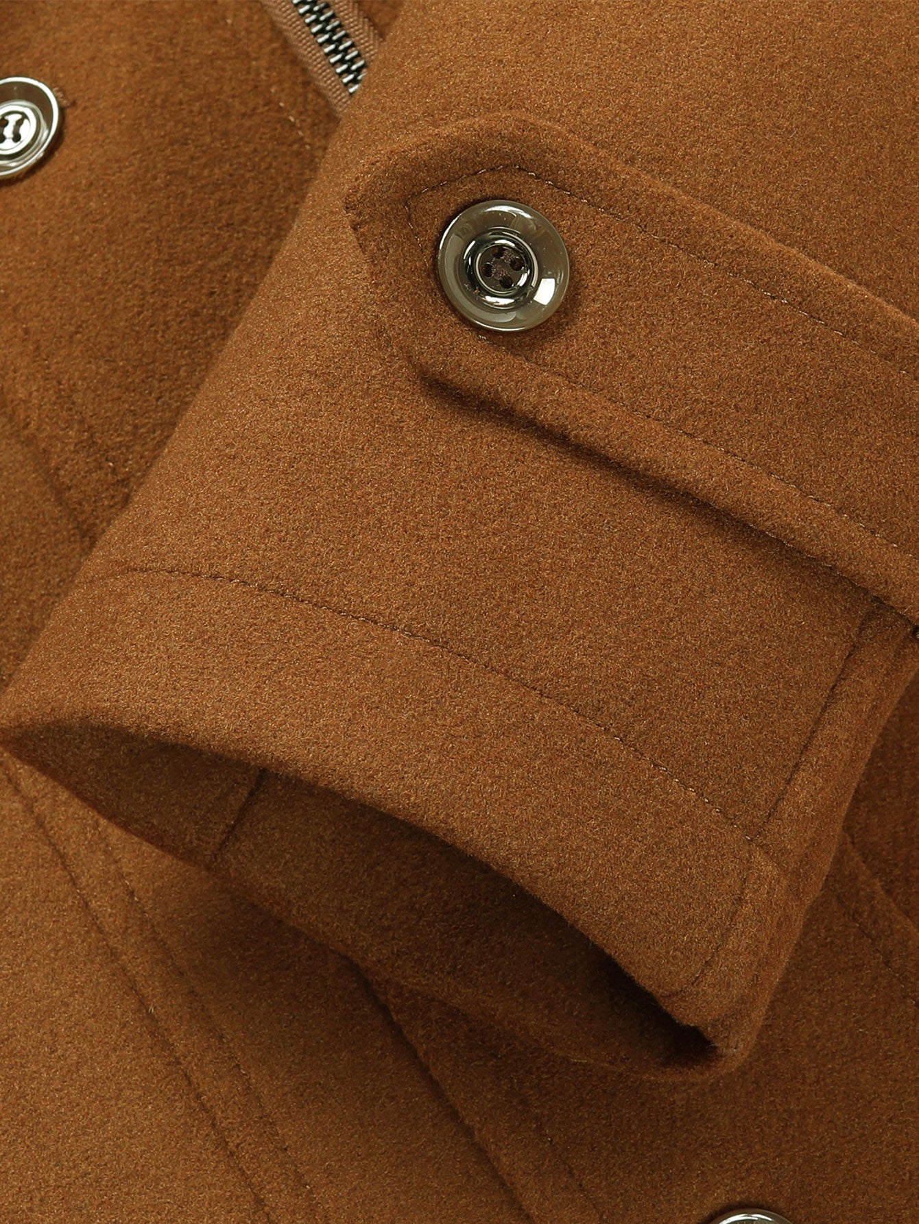 Double Layer Detachable Neck Woolen Coat