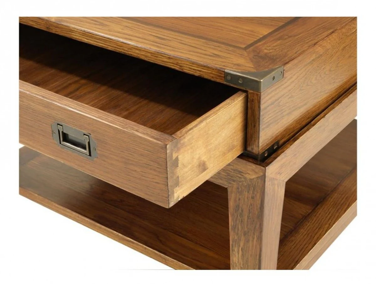 Casa Padrino luxury art deco designer oak wood side table - Luxury Quality