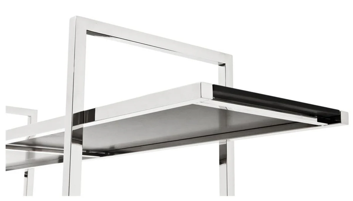 Casa Padrino estante diseñador gabinete de plata 160 x 42 x H. 180 cm - Edición limitada