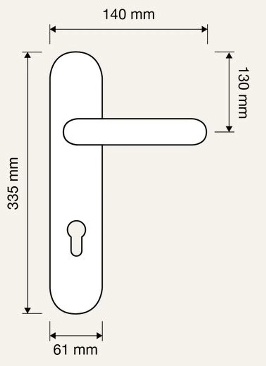 Casa Padrino conjunto de manija de puerta barroco lat¨®n patinado 14 x H. 33,5 cm - Manijas de Puerta de Estilo Barroco
