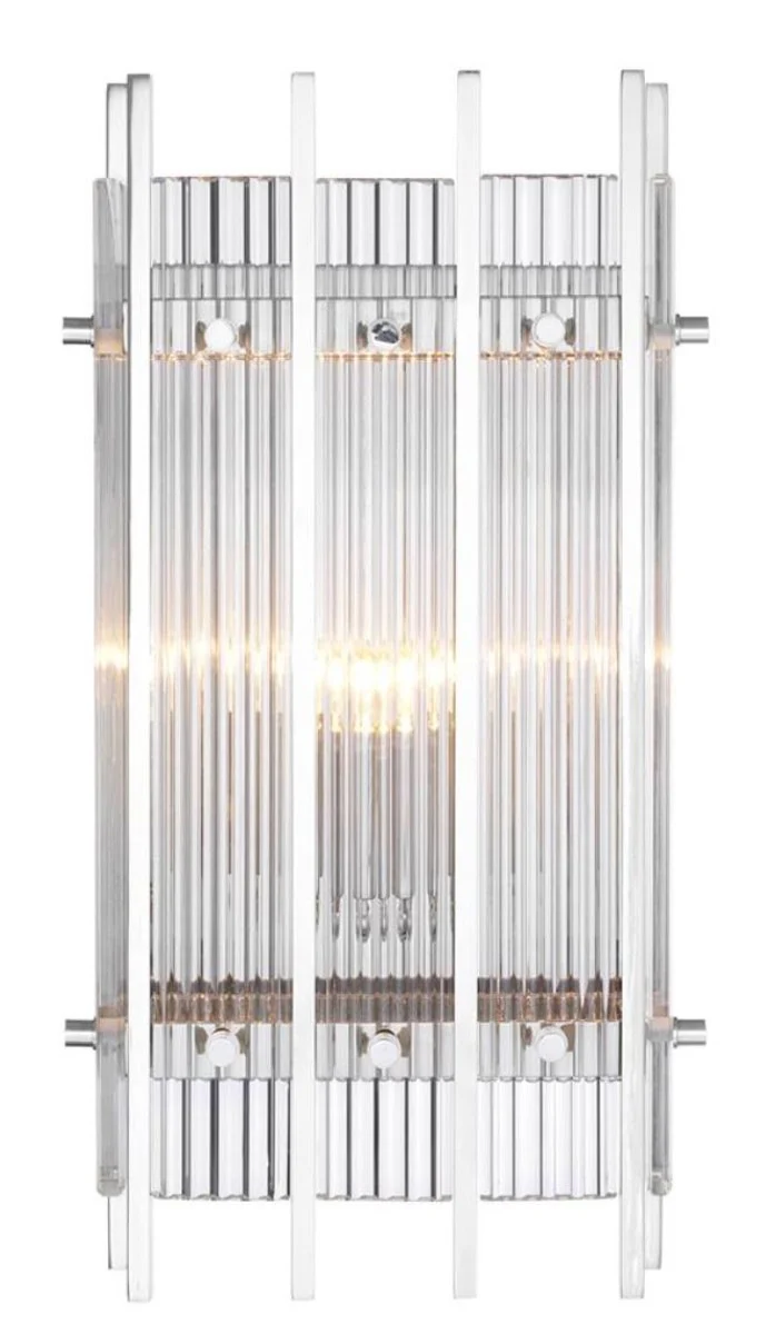 Casa Padrino lámpara de pared plata 23 x 12 x H. 42 cm - Lámpara de Pared para Restaurante