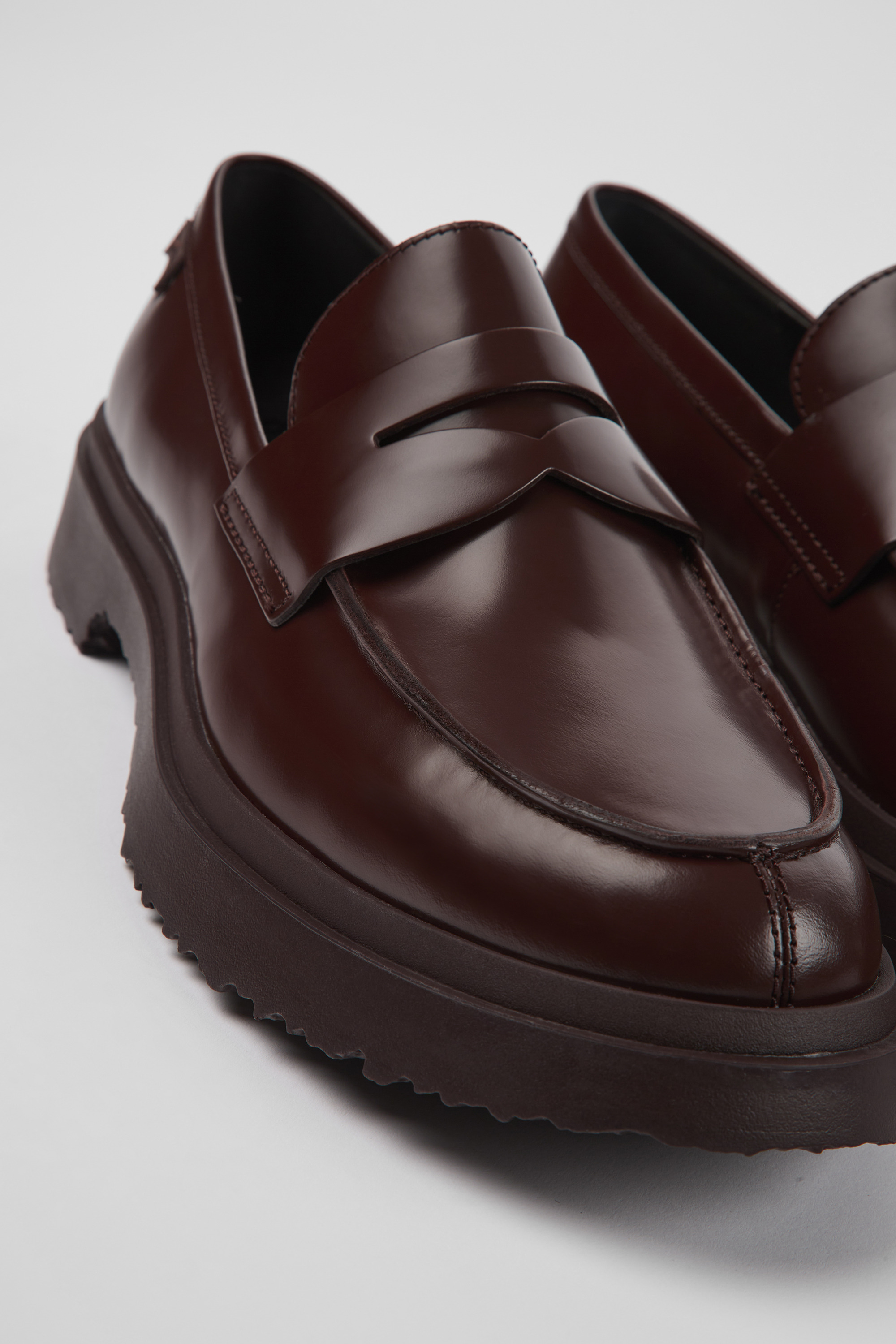 Walden - Burgundy leather loafers for men