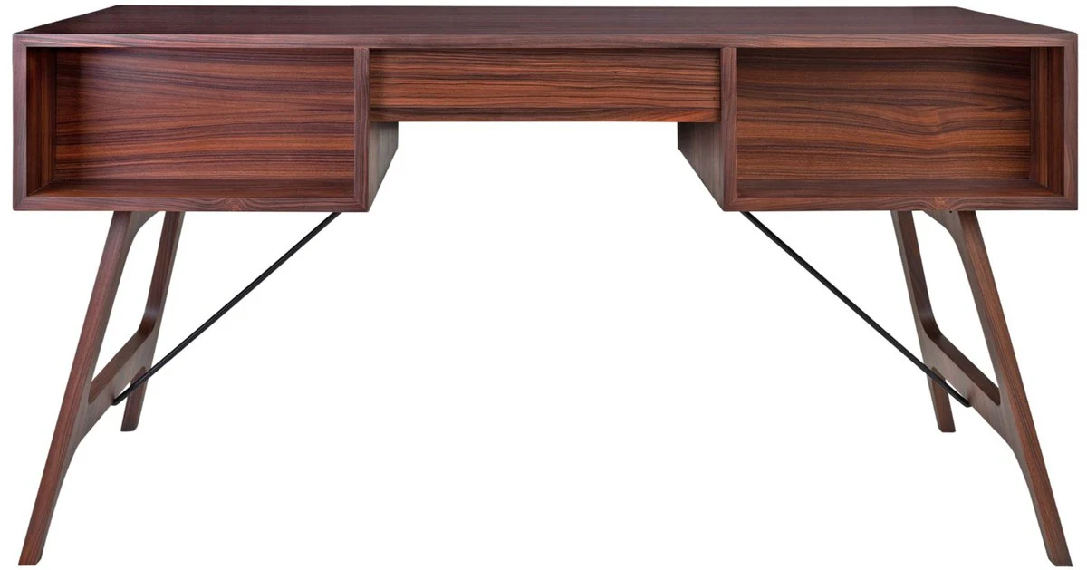 Casa Padrino Escritorio de Palisandro de Lujo con 2 Cajones Marr¨®n 150 x 70 x H. 76 cm - Muebles de Oficina de Lujo