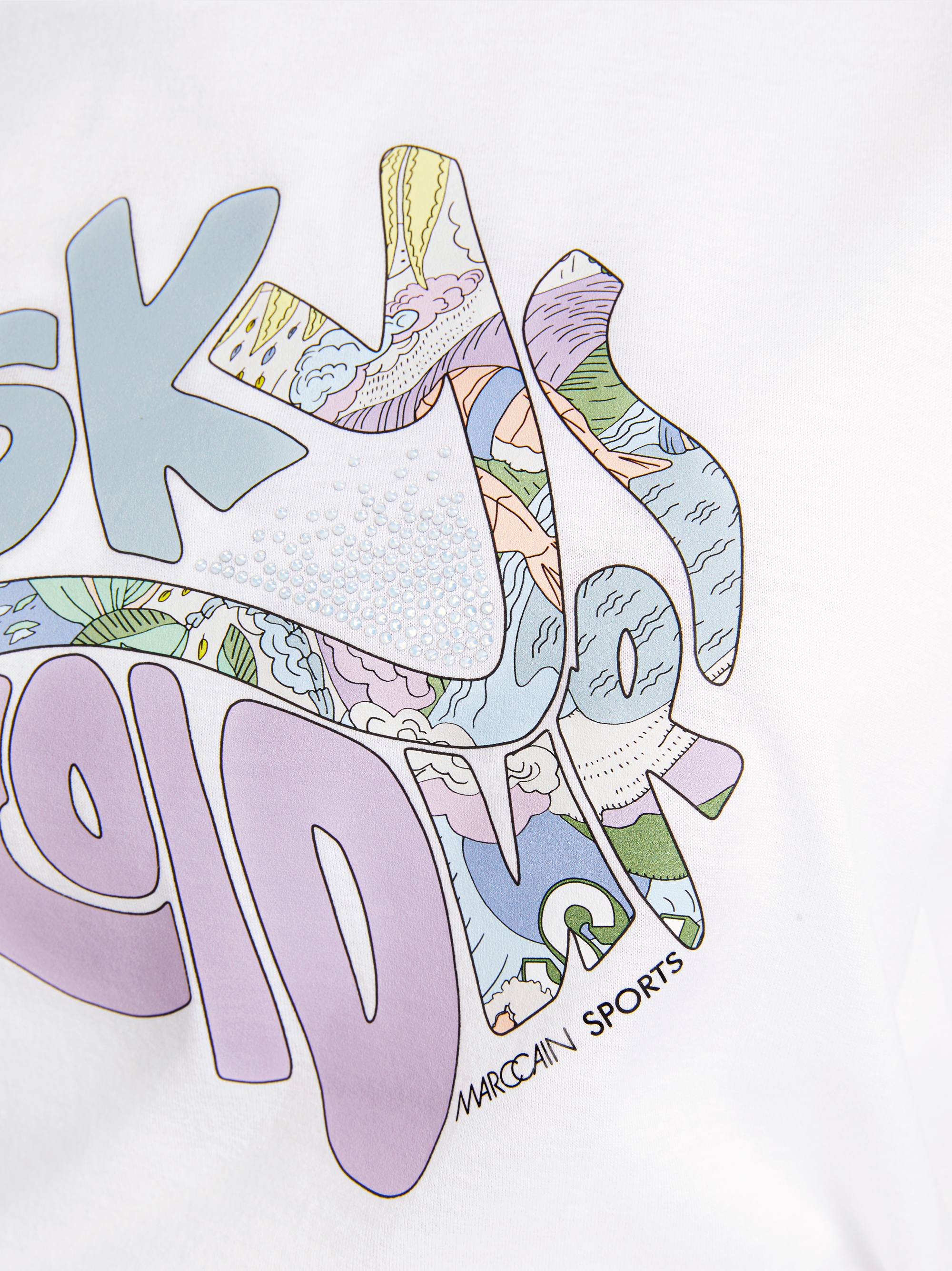 Marc-Cain Rethink Together rhinestones T-shirt