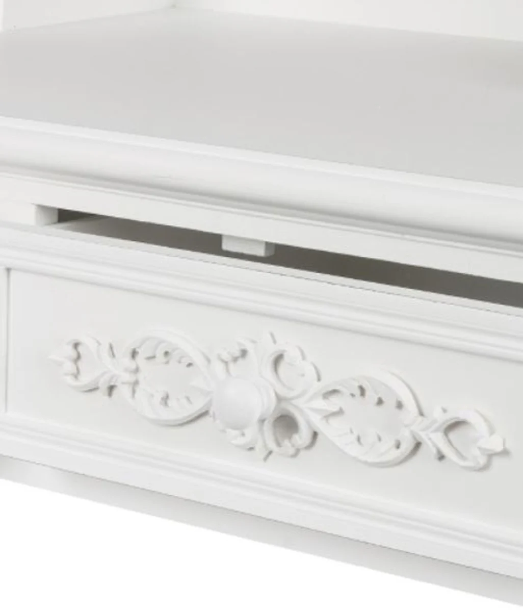 Casa Padrino escritorio de estilo campestre blanco antiguo 95 x 45 x H. 87 cm - Muebles de Estilo Campestre en un Aspecto Elegante y Descuidado