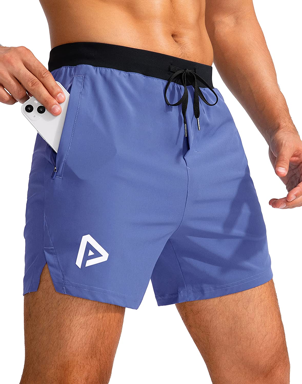 Men's Workout Running Shorts 5 Inch Lightweight Quick Dry Soccer Gym Athletic Shorts for Men with 3 Pockets