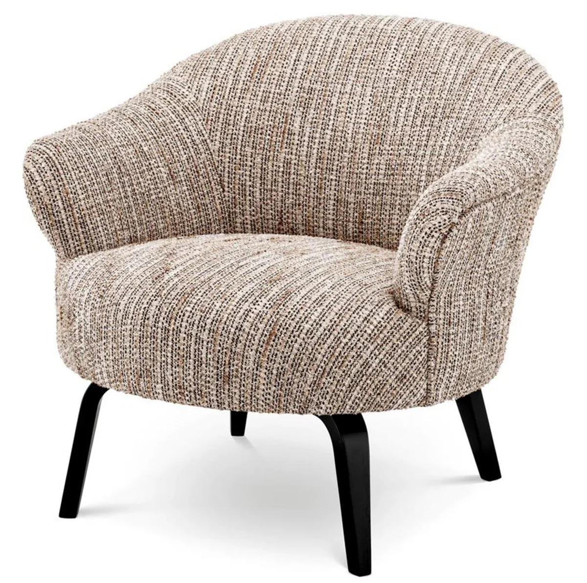 Casa Padrino sal¨®n de lujo y sill¨®n de hotel beige / negro H. 68,5 cm - muebles de lujo