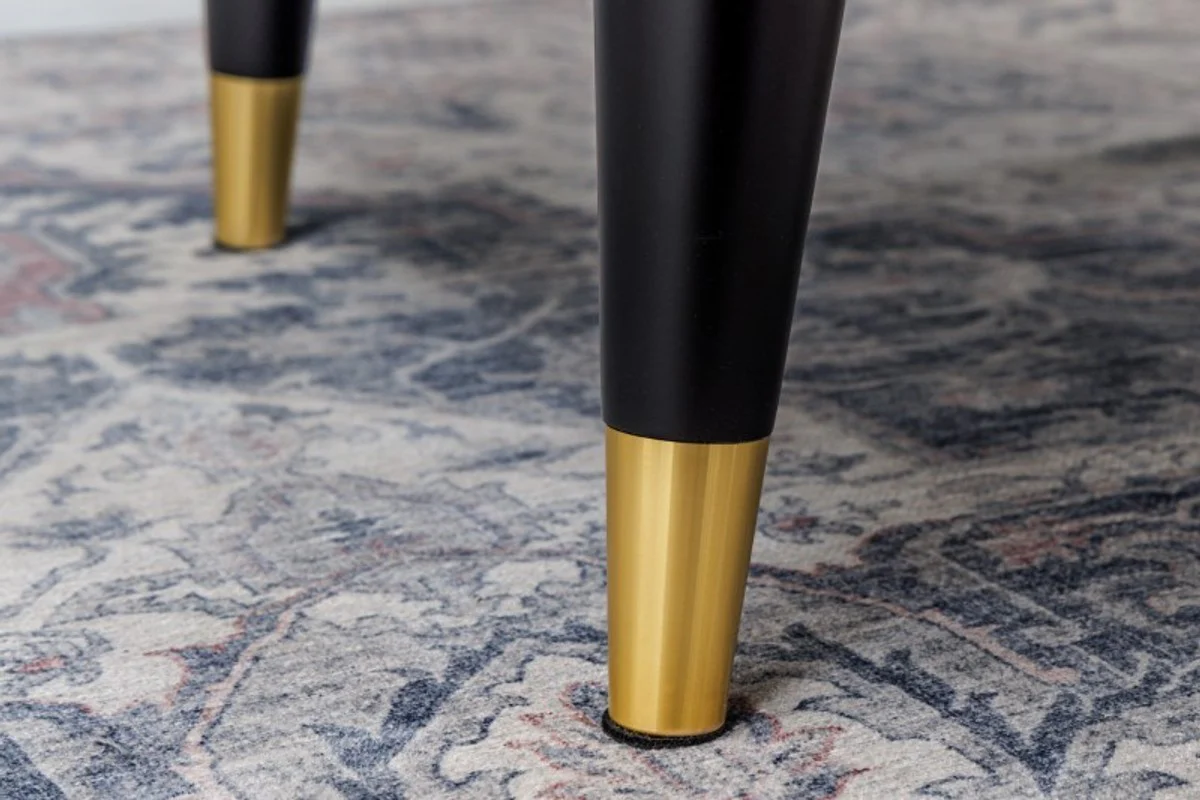 Sill¨®n Chesterfield sill¨®n orejero blanco / negro / dorado de Casa Padrino