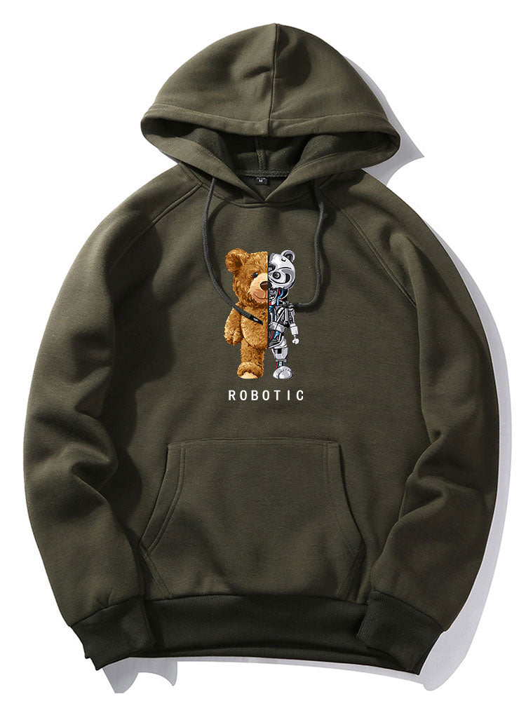 Robot Bear Graphic Hoodies