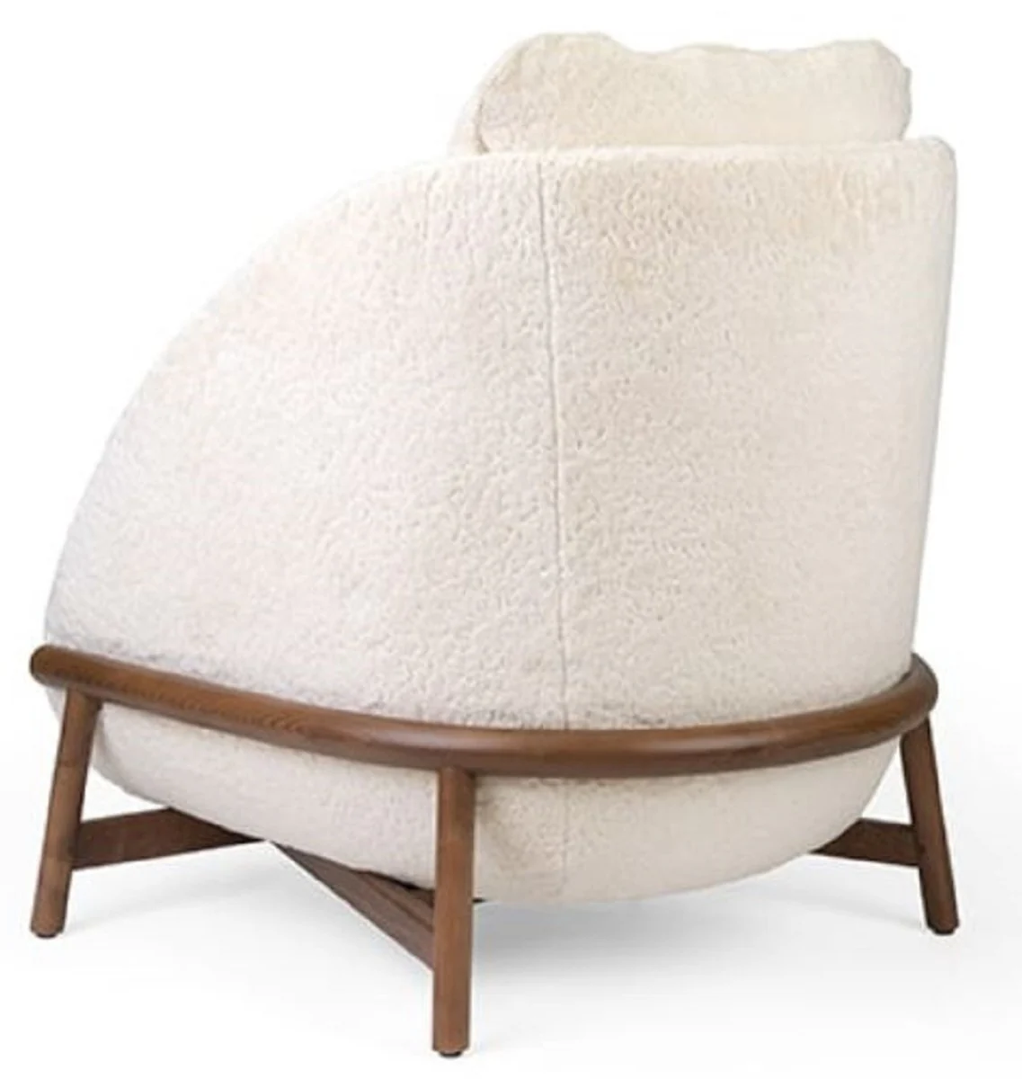 Casa Padrino sill¨®n de lujo crema / marr¨®n A. 81 cm - Muebles de sal¨®n