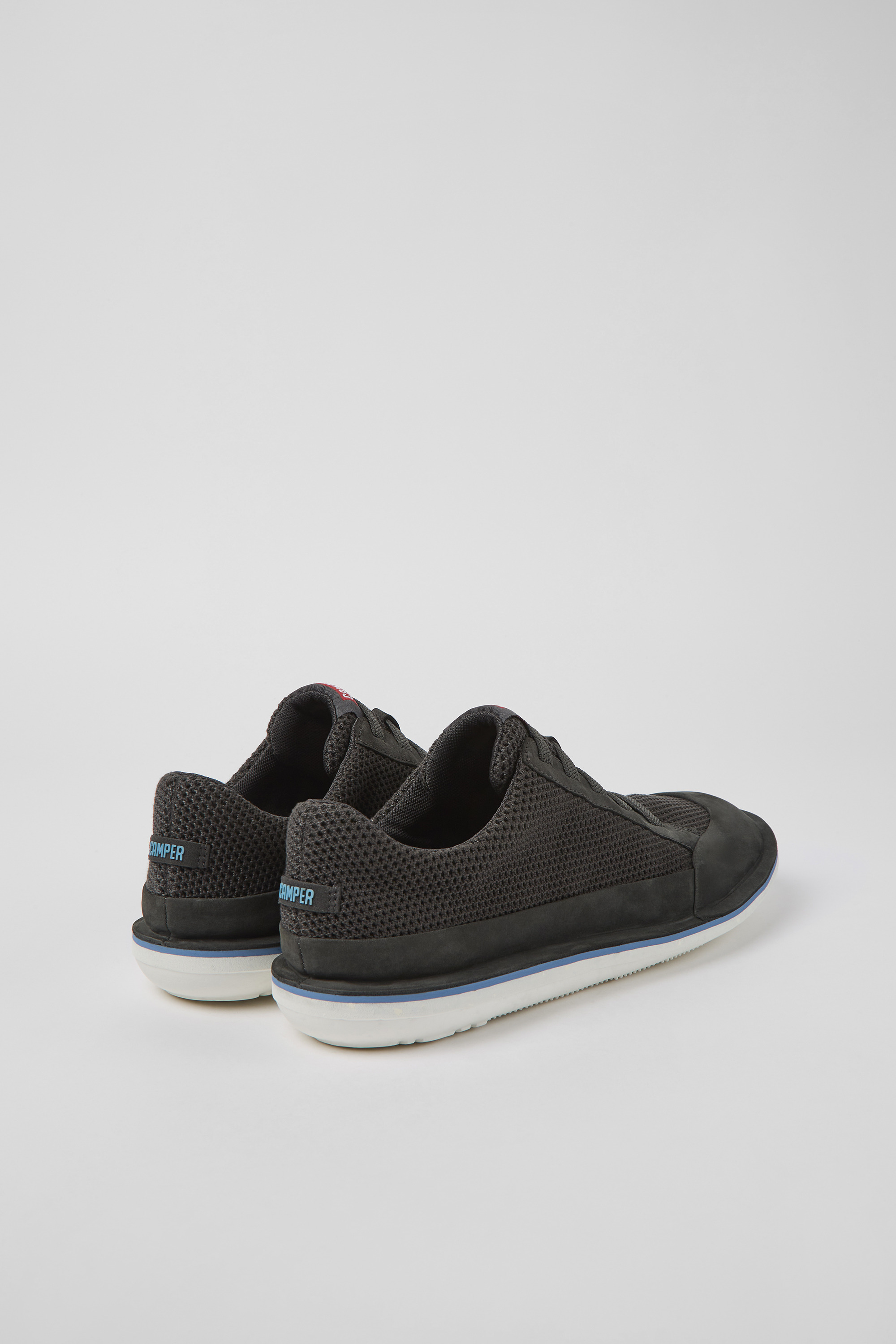 Beetle - Gray textile and nubuck shoes for men