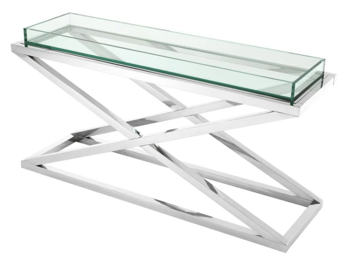 Soporte del acero inoxidable diseñador Casa Padrino 150 x 45 x H. 77 cm - muebles de hotel de lujo