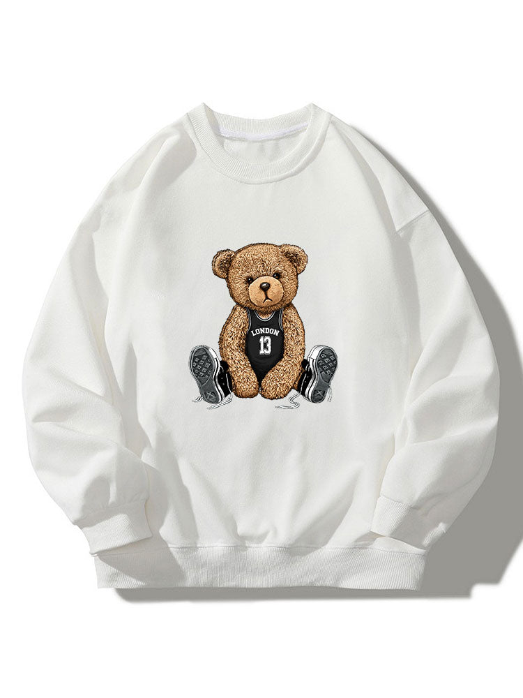London Bear Print Relaxed Sweatshirt