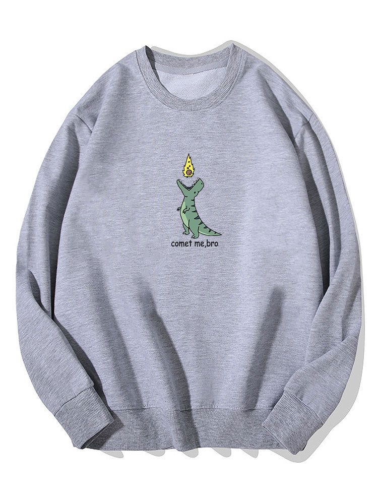 Comet Dinosaur Print Cotton Sweatshirt