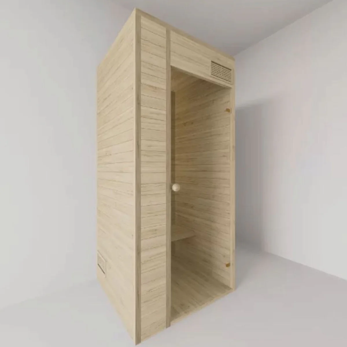 Casa Padrino sauna interior de lujo natural 100 x 100 x A. 190 cm - Mini sauna de madera maciza