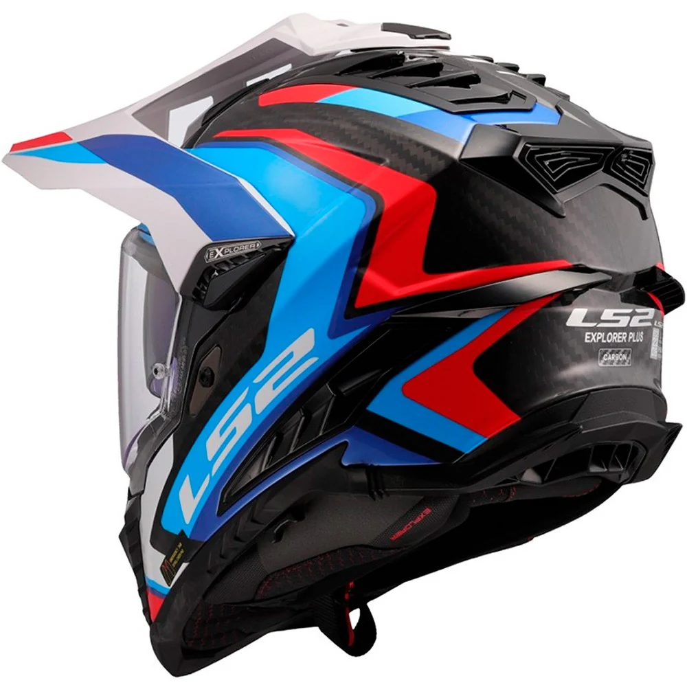 CASCO LS2 MX701 CARBON EXPLORER FRONTIER II BLANCO / AZUL