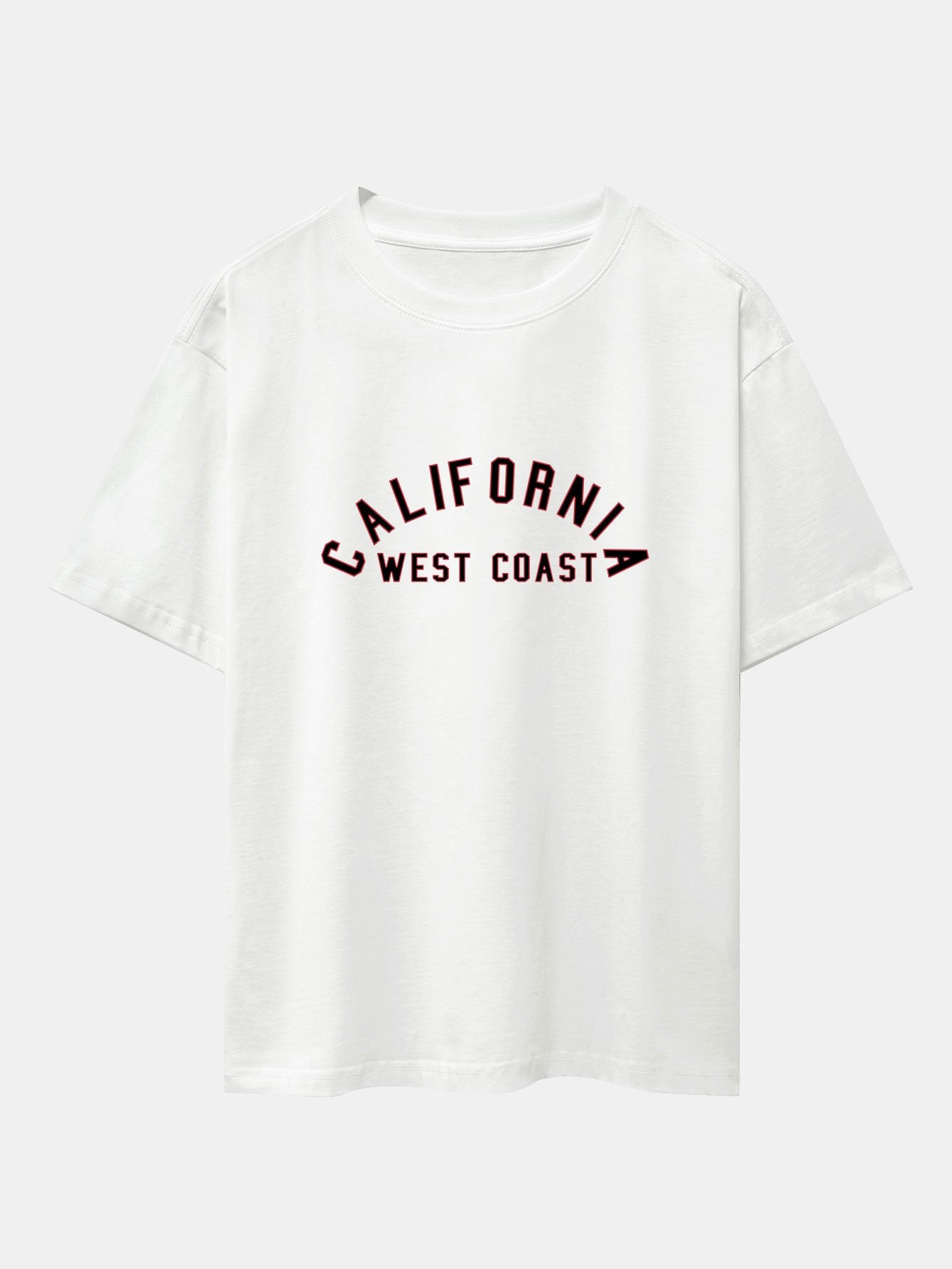California Print Heavy Weight Drop Shoulder Oversize T-Shirt