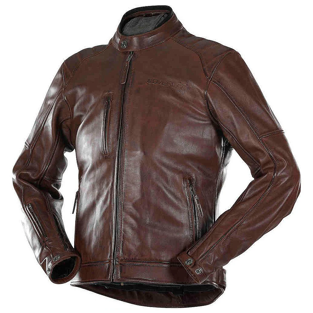 CHAQUETA PIEL OVERLAP JOHAN MARRON