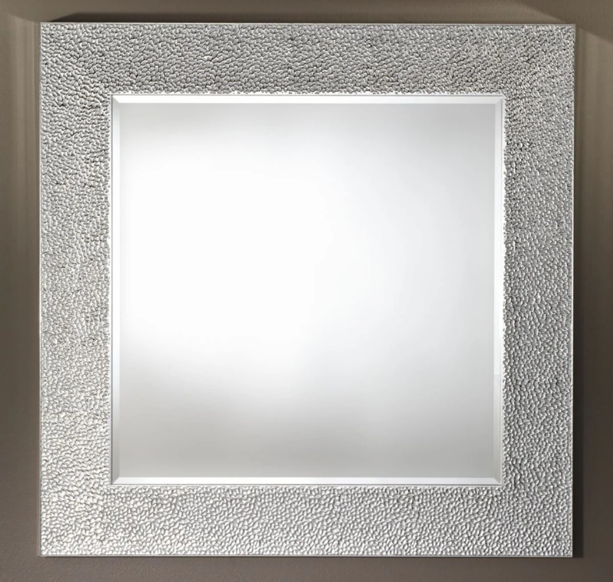 Casa Padrino espejo de sala de estar plata 102 x H. 102 cm - Colecci¨®n de Lujo