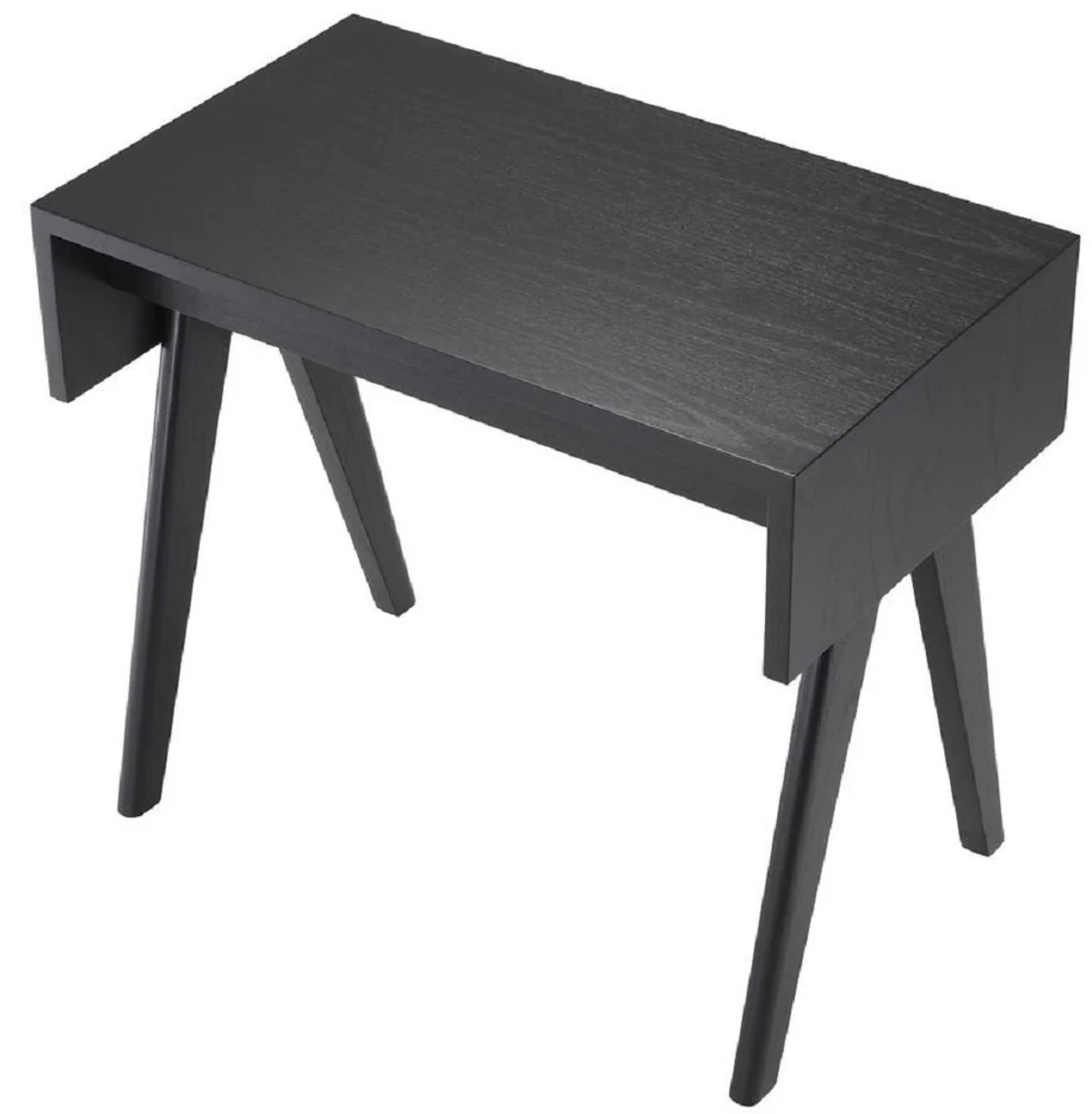 Casa Padrino escritorio de lujo negro 90 x 53 x A. 77 cm - Escritorio de madera maciza - Mesa de oficina - Muebles de oficina - Calidad de Lujo