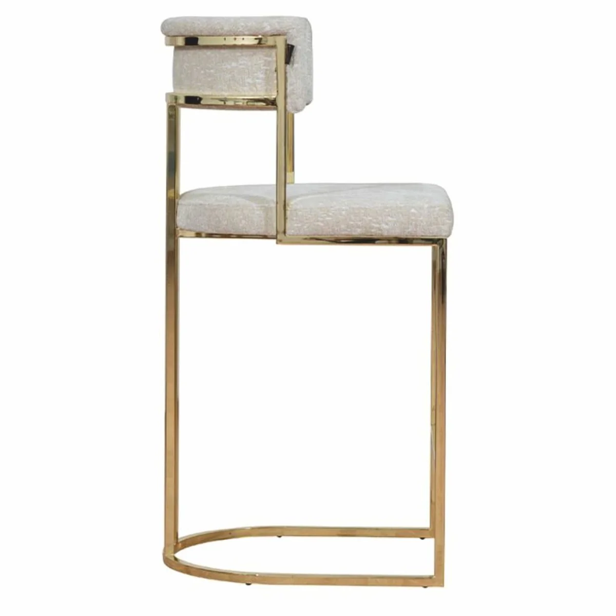 Casa Padrino silla de bar de lujo de metal oro / gris Al. 112 cm - Muebles de bar de lujo