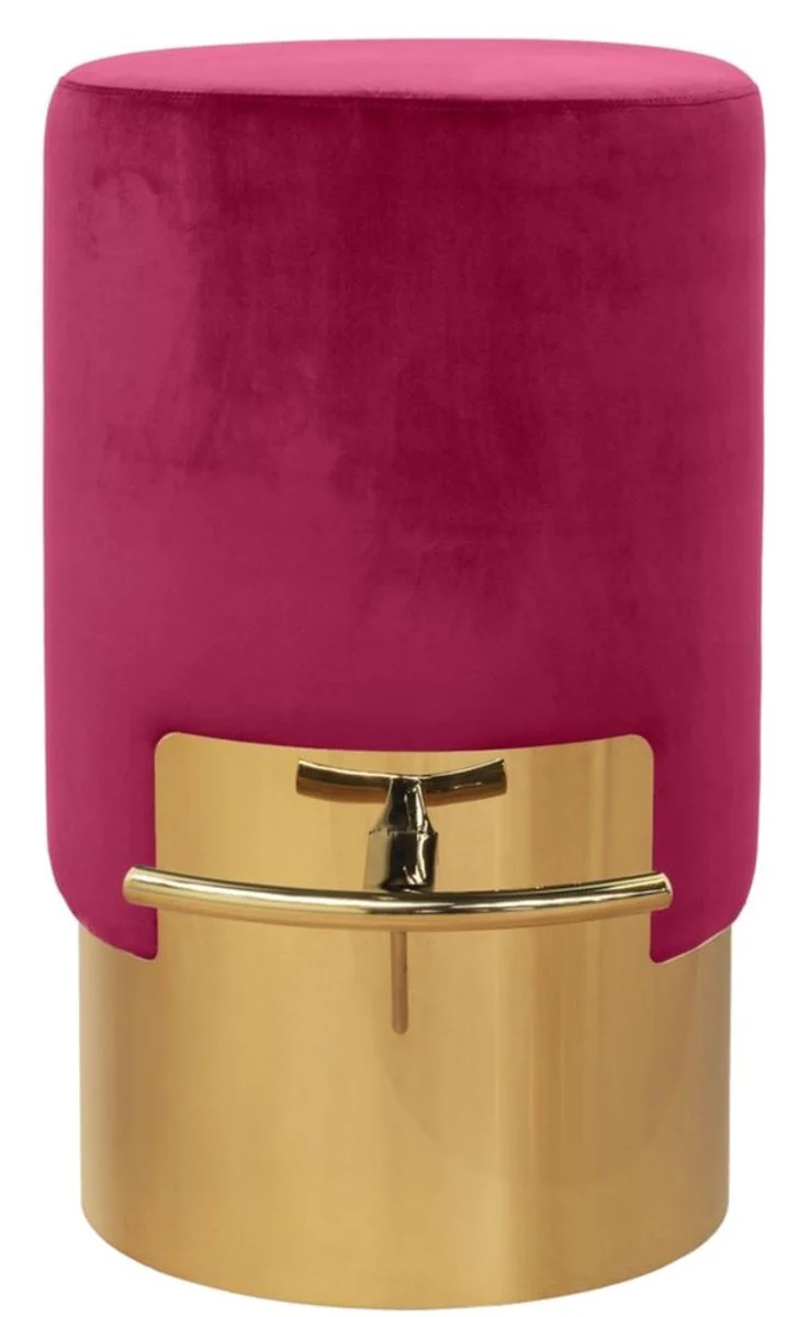 Casa Padrino taburete de bar colores de frambuesa / oro ? 46 x H. 76 cm - Muebles Bar