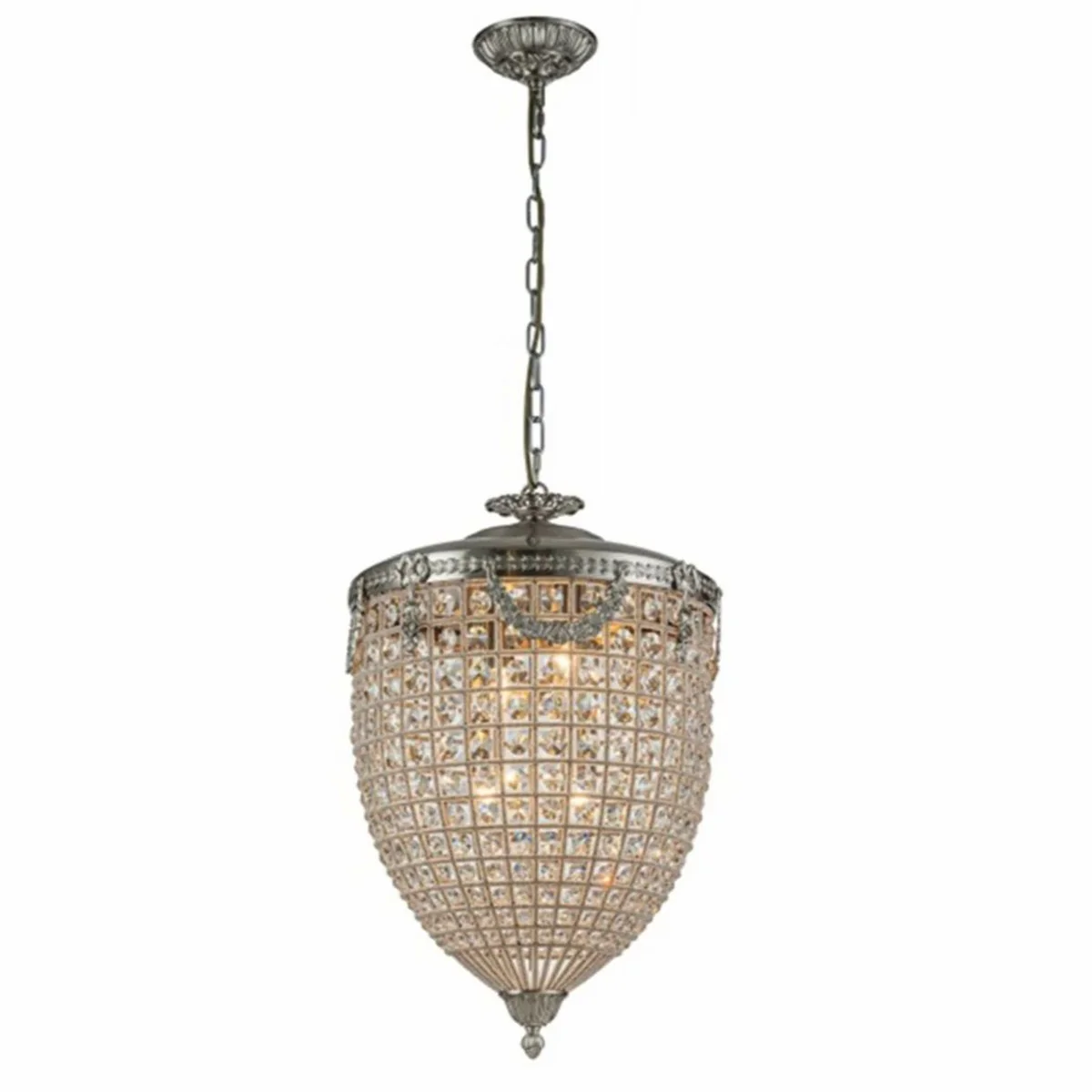 Casa Padrino l¨¢mpara de ara?a de cristal barroco plata ? 38 x Al. 65 cm - Luces barrocos