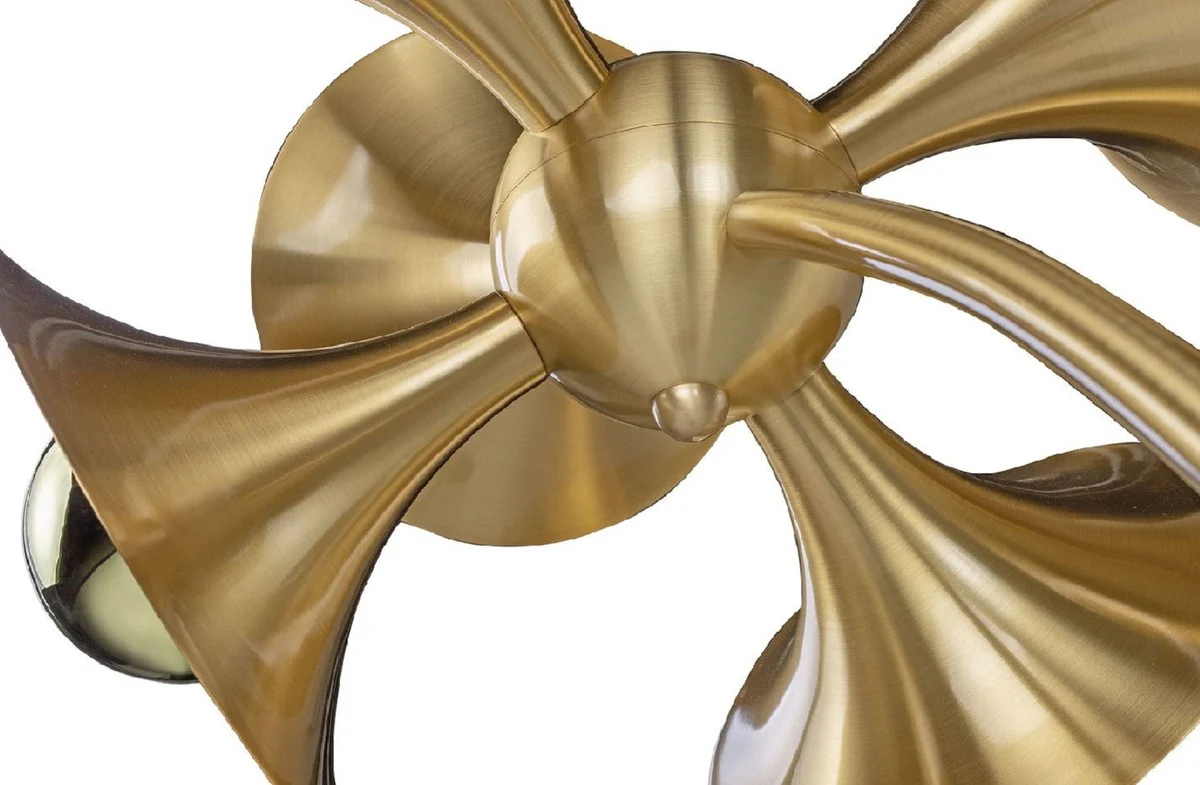 Casa Padrino lámpara de pie de lujo latón / negro 55 x 73 x A. 183 cm - Lámpara de pie de latón con base de mármol - Lámparas de pie de lujo - Lámparas de lujo - Interior de lujo