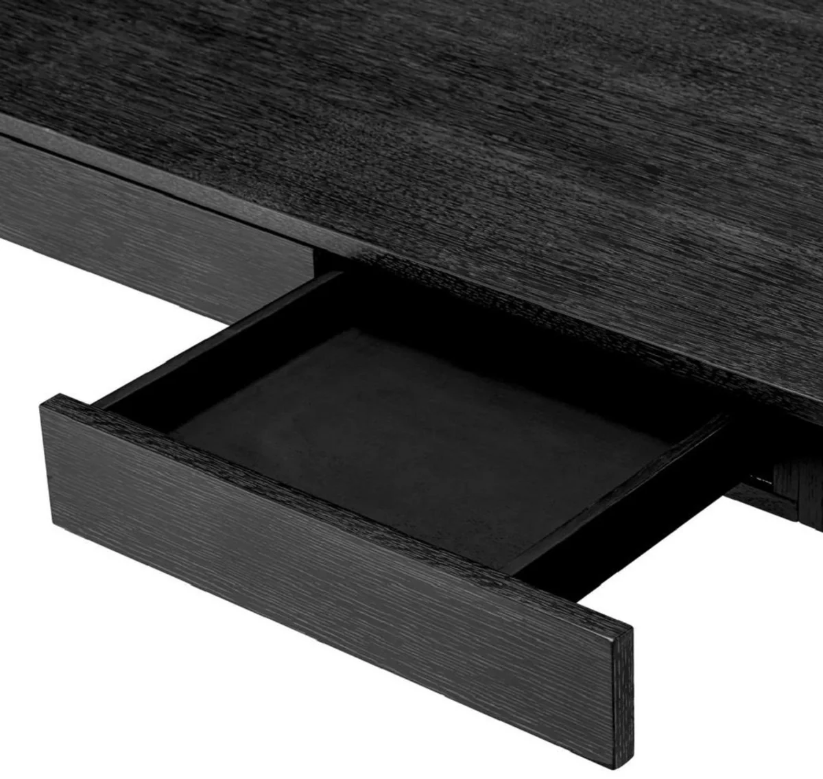 Casa Padrino escritorio de lujo con 3 cajones negro gris / bronce 180,5 x 80 x A. 76 cm - Mesa de oficina - Muebles de oficina - Muebles de lujo - Instalaci¨®n de lujo - Calidad de lujo