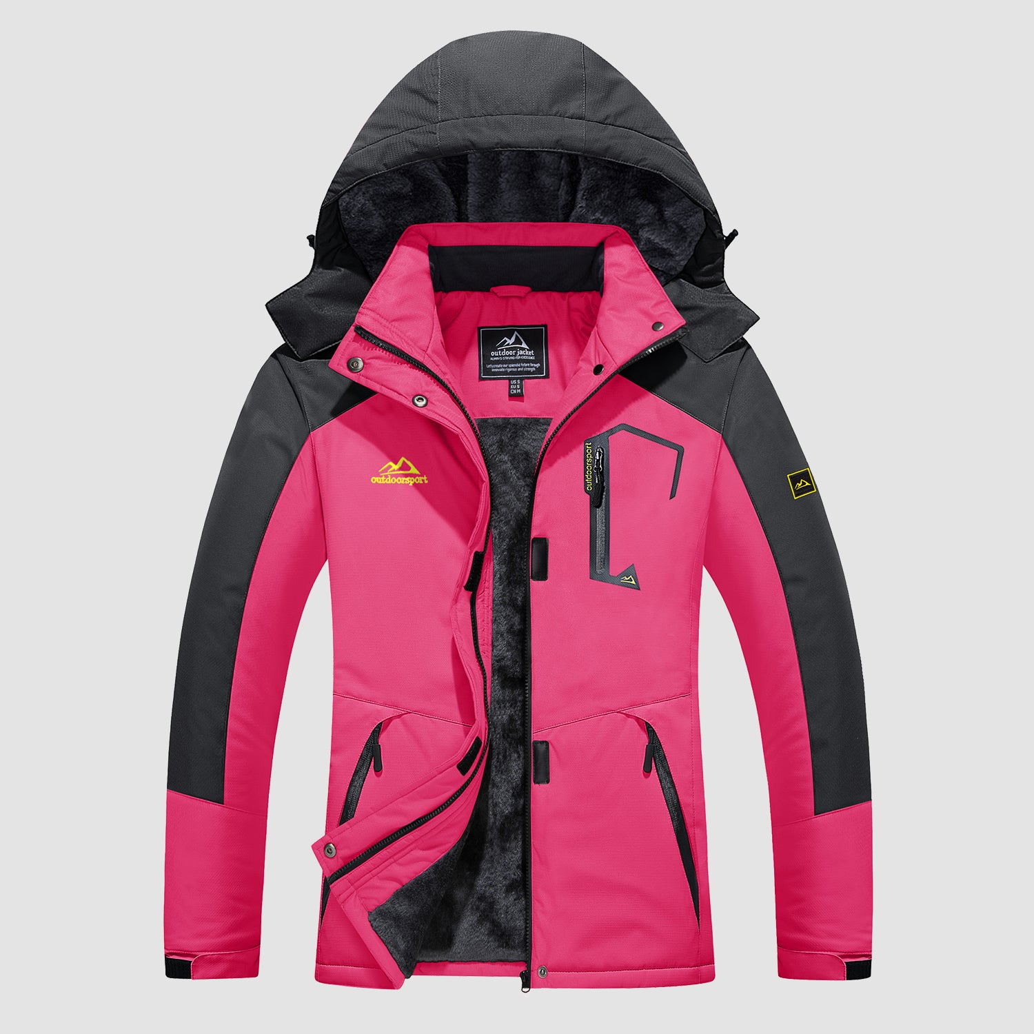Women's Winter Coats Water Resistant Ski Snow Jacket Warm Fleece Parka Raincoats with 4 Pockets